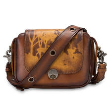 Bolso de mano de Cowhider para mujer, bandolera de cuero genuino, clásica, bandolera grande 2024 - compra barato