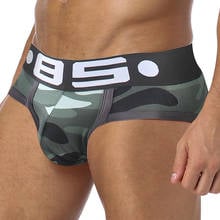 BS Brand Fashion Men Underwear Low Waist Briefs Cotton Male Panties U Pouch Breathable Comfortable Underpants Men Briefs Cueca 2024 - buy cheap
