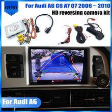 Cámara de marcha atrás de interfaz para Audi, cámara de aparcamiento con pantalla OEM, adaptador de cámara trasera de vídeo, para A6, C6, A7, Q7, 2006, 2007, 2008, 2009, 2010 2024 - compra barato