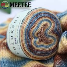 Meetee 3pcs(1pc=100g) Cashmere Blended Gradient Yarn Hand Knitting Scarf Sweater Wool DIY Cardigan Silk Yarn Crafts Accessories 2024 - buy cheap