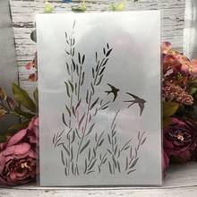 29*21cm A4 Swallow Grass DIY Layering Stencils Wall Painting Scrapbook Coloring Embossing Album Decorative Template 2024 - buy cheap