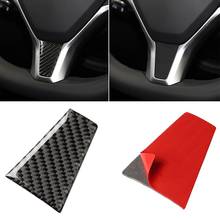 Carbon Fiber Car Steering Wheel Cover Sticker Interior Decor for Tesla Model S X Automobile carros Interior New Hot Accessories 2024 - buy cheap