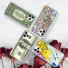 Funda de teléfono transparente para iPhone, carcasa de dinero en efectivo, Dólar, rublo, 11, 12 mini pro, XS MAX, 8, 7, 6, 6S Plus, X, 5S, SE, 2020, XR 2024 - compra barato