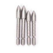 1Pc 80 100 Grain Stainless Steel Bullet Point Tip For ID 4.2 mm Arrow Shaft Accessories Archery Bow Hunting 2024 - buy cheap