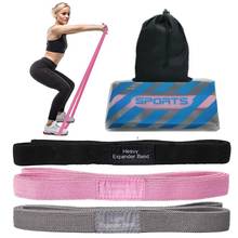 Set de 3 bandas de resistencia para ejercicio de Yoga para gimnasio hogar en casa, entrenamiento de Fitness, estiramiento corporal, accesorios de Yoga 2024 - compra barato