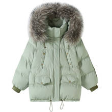 Women's Winter Jackets Hooded Thick Warm Winter Coat Short Down Parkas Female Jacket Big Fur Coat Cotton Padded Jackets 2024 - buy cheap