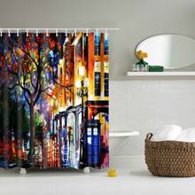 Oil Painting Geometric 180x180cm Shower Curtains Waterproof Polyester Bathroom Curtain With Hooks 2024 - buy cheap