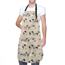 Dachshunds Adjustable Bib Apron Pockets Cooking Kitchen for Women Men Chef Unisex Bulk Washable Crafting BBQ Drawing Outdoors 2024 - buy cheap