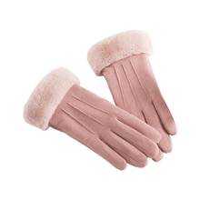 Women Gloves Winter Warm Cotton Thicken Double Layer Riding Phone Screen Driving Plus Female Fleece Use Outdoor Gloves Glov N9U5 2024 - buy cheap