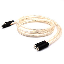 HI-End silver plated dual filter ring fever audio signal cable Line Silver RCA plug Audio Cable 2024 - buy cheap