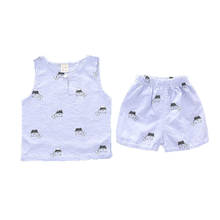 2021 Summer Baby Clothing Suit  Kids Cartoon Print Tank Top Shorts 2pcs Cotton Casual  Children Boys And Girls Clothes Sets 2024 - buy cheap