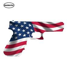 HotMeiNi 13cm x 7.7cm American Flag Pistol USA Gun Rights 2nd Amendment Decal Sticker Ruger Vinyl Sticker Car Styling 2024 - buy cheap