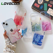 Gradient Watercolor Marble Clear Phone Case For iPhone 13 12 11 Pro Max Mini XS Max XR X 8 7 Plus Shockproof Soft Bumper Cover 2024 - купить недорого