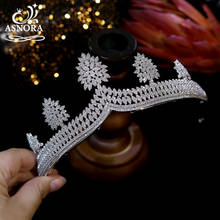 Micro-Inlaid Cubic Zirconia Crown Luxury Bridal Headwear  Wedding Party Ball Accessories Tiaras and Crown A00264 2024 - buy cheap