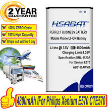 Аккумулятор HSABAT 4800 мАч AB3160AWMT для Philips Xenium E570 CTE570, 100% оригинал 2024 - купить недорого