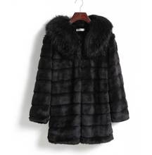 2020 Vetement Winter Women's Faux Fur Coat Mink Fur Coat With Mink Fur Collar Blet Furry Faux Fur Coat Plus Size Wild Coat AW209 2024 - buy cheap