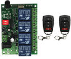 Interruptor sem fio, receptor com transmissor e controle remoto dc 12v 24v 4 canais 4 ch rf 315 433 mhz - especificações Interruptor sem fio, receptor com transmissor e controle remoto dc 12v 24v 4 canais 4 ch rf 315 433 mhz - especificações