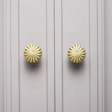 Maçaneta criativa em estilo britânico europeu puro bronze sólido para porta de armário gaveta guarda-roupas luz retrô dourada luxuosa maçaneta de cobre 2024 - compre barato