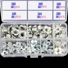 80pcs M3 M4 M5 M6 M8 Zinc Plated Four Claws Nut Speaker Nut T-nut Blind Pronged Tee Nut Furniture Hardware 2024 - buy cheap