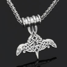 Nordic stainless steel thor hammer Mjolnir odin raven  rune pendant necklace 2024 - buy cheap