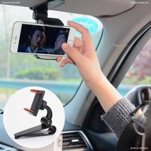 Soporte de teléfono móvil con visera para coche, accesorio Universal giratorio de 360 grados, con Clip, Compatible con teléfonos inteligentes, GPS, color negro 2024 - compra barato