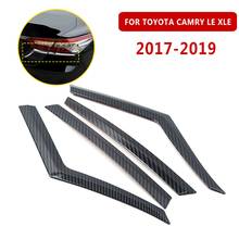 Pcmos tampa cromada para pálpebras, para toyota camry le xle 2017-2019, peças externas com cromo adesivo 2024 - compre barato