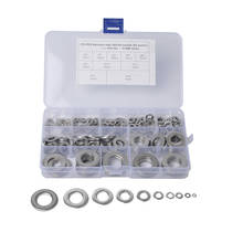 275Pcs 10 Sizes Stainless Steel Flat Washers, M2 to M16 Hardware Gasket Assortment Kit 2024 - buy cheap