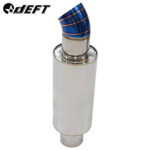 DEFT Inlet 102mm Outlet 102mm Universal 304 Stainless Steel Blue Paint Elbow Outlet Car Exhaust Racing Muffler Tips Tail Pipe 2024 - buy cheap