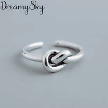 DreamySky-anillos con forma de corazón para hombre y mujer, joyería Vintage Bohemia, tamaño ajustable, Color plateado, nueva moda 2024 - compra barato