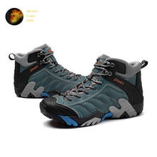 Zapatos de senderismo de cuero genuino para hombre, botas de Trekking para exteriores, antideslizantes, para escalada de montaña, para caza 2024 - compra barato