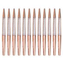 12Pcs Rose Gold /Silver  Pen  Diamond Pens Fine Black Ink Crystal Ballpoint Pen Ring Wedding Office Metal Rolle S30 20 Dropship 2024 - buy cheap