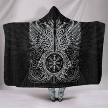 Huginn And Muninn Odin's Ravens Hooded Blanket 3D printed Wearable Blanket Adults Kids Various Types Hooded Blanket Wearable 04 2024 - buy cheap