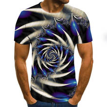 Гипнотическая 3d футболка Vertigo, мужская летняя футболка с 3D принтом, футболки с коротким рукавом, компрессионная футболка для мужчин и женщин, футболка для вечеринки 2024 - купить недорого