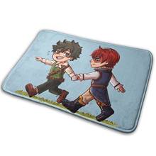 Tododeku-felpudo Fantasy Au, alfombra antideslizante para puerta de entrada de dormitorio, Bnha Mha Boku No Hero Academia Todoroki Shouto Midoriza 2024 - compra barato