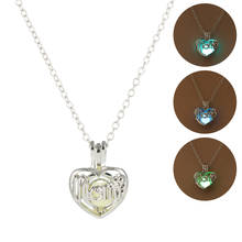 3 цвета, светящееся ожерелье с подвеской в виде сердца, светится в темноте, изящное ожерелье, женские модные ювелирные изделия, подарки на вечерние, оптовая продажа 2024 - купить недорого