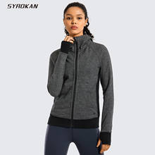 SYROKAN Women's Cotton Hoodies Sport Workout Full Zip Hooded Jackets Sweatshirt 2024 - buy cheap