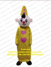 Fantasia mascote palhaço amarelo para meninos, desenho animado adulto, roupa de personagem, atrair clientes, álbum de pintura cx2040 2024 - compre barato