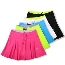 Shorts de segurança para meninas, saia feminina para tênis, bolso de tênis e badminton, de secagem rápida, curta, esportiva, yoga, corrida 2024 - compre barato