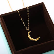 Vintage Moon Pendants Necklaces For Women Men Boho Jewelry Stainless Steel Chain Crescent  Necklaces Best Friend Gifts Bijoux 2024 - buy cheap