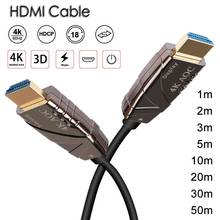 Cabo de fibra ótica 3d hdmi, 4k, compatível com 1-50m para ps4, apple, tv 4k, box switch splitter, extensor, 60hz, v2.0, hdtv 2024 - compre barato