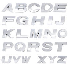 25MM Car Stickers 3D DIY Metallic Alphabet Sticker Emblem Letter Silver Badge Decoration For Cars Accesorios Auto Logo Styling 2024 - buy cheap