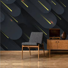 Milofi mural de papel de parede personalizado 3d minimalista abstrato geométrico cinza fundo de tv mural de parede 2024 - compre barato