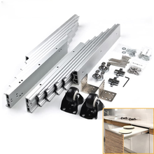 Concealed folding table guide rail hinge, Aluminum telescopic cabinet table slide,  Flat push folding furniture hardware 2024 - buy cheap