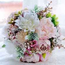 Colors Mix Bridal Bouquet Artificial Wedding Bouquet de mariage Bridesmaid Bouquets Wedding Flower buque de noiva accessories 2024 - buy cheap