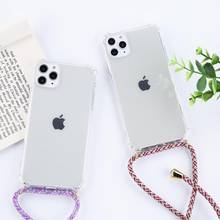 Luxury Transparent Phone Case Crossbody Necklace Cord Lanyards Rope For iPhone 12 13 Mini 6 7 8 Plus X XR XS 11 Pro Max SE Cover 2024 - buy cheap