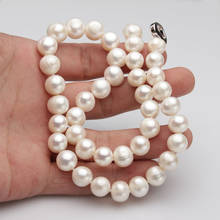 Fashion 7-8mm Pearl 100% Natural Freshwater pearl necklace large pearl jewelry silver female white wedding gifts 2024 - buy cheap