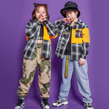 Kids Ballroom Hip Hop outfits Jacket Camouflage Pants dancing clothing Girl Boys carnival Jazz Dance Costume Clothes Stage Wear 2024 - buy cheap