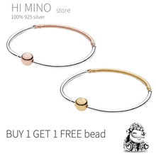 Pulsera de plata de ley 100% 925 para mujer, brazalete con cadena de serpiente, auténtico y original, joyería clásica artesanal, gran oferta 2024 - compra barato