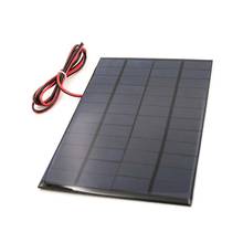 Mini painel solar de célula solar 12v 4.2w, silicone policristalino com epóxi padrão e fio de 100cm 2024 - compre barato