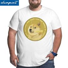 Doge Coin T Shirts Men's Humorous T-Shirt Bitcoin Crypto Ethereum Dogecoin Btc Blockchain Big Tall Tees Tops Plus Size 6XL 2024 - buy cheap